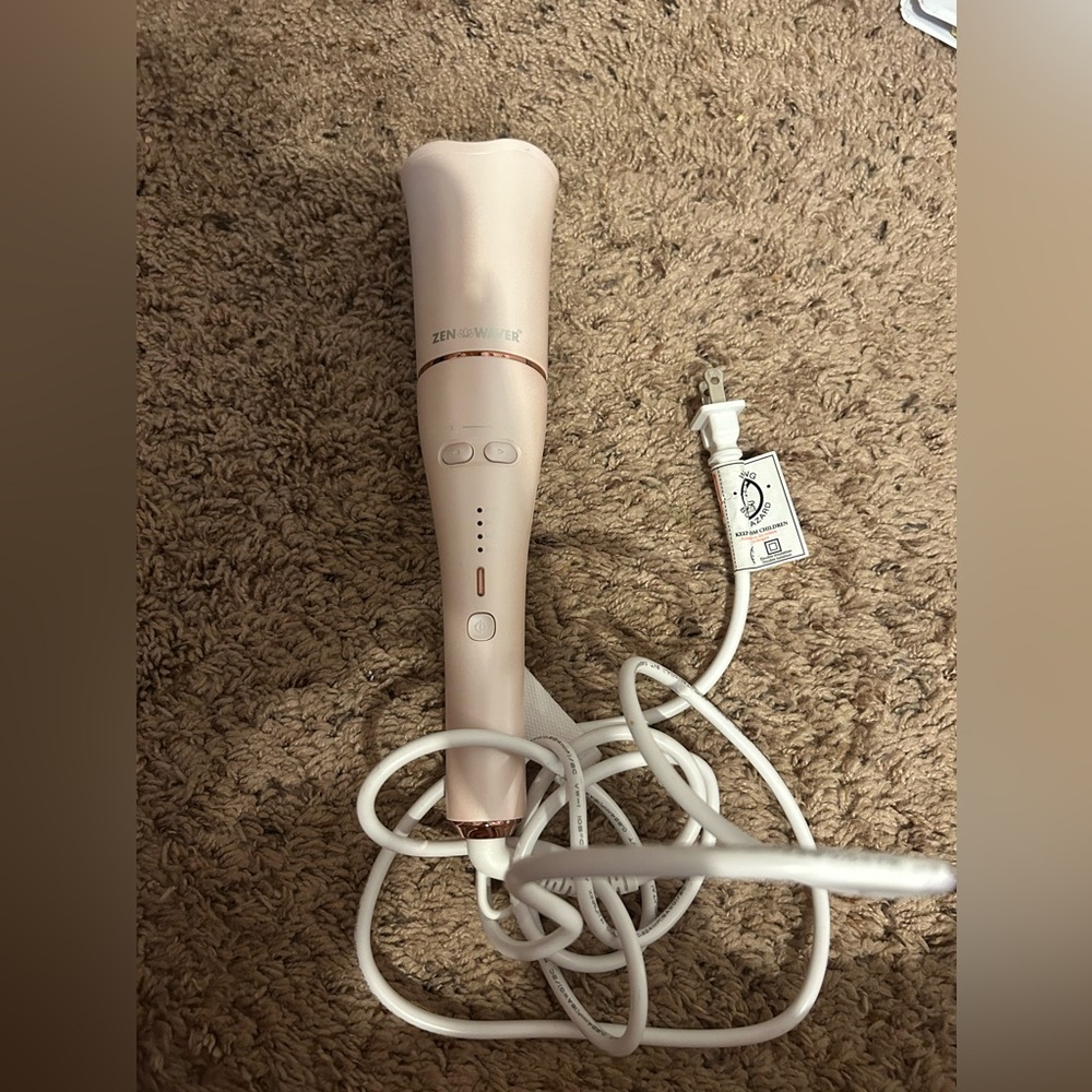 pink automatic curling iron